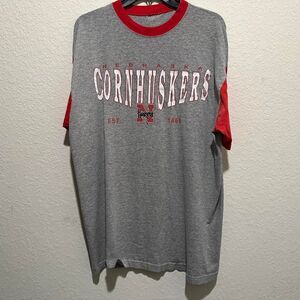Unbranded Men's Grey and Red T-shirt‎